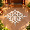 Puli Kolam vinyl floor sticker Design 02