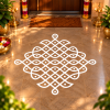 Puli Kolam vinyl floor sticker Design 04