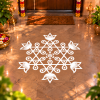 Puli Kolam vinyl floor sticker Design 05