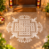 Puli Kolam vinyl floor sticker Design 17